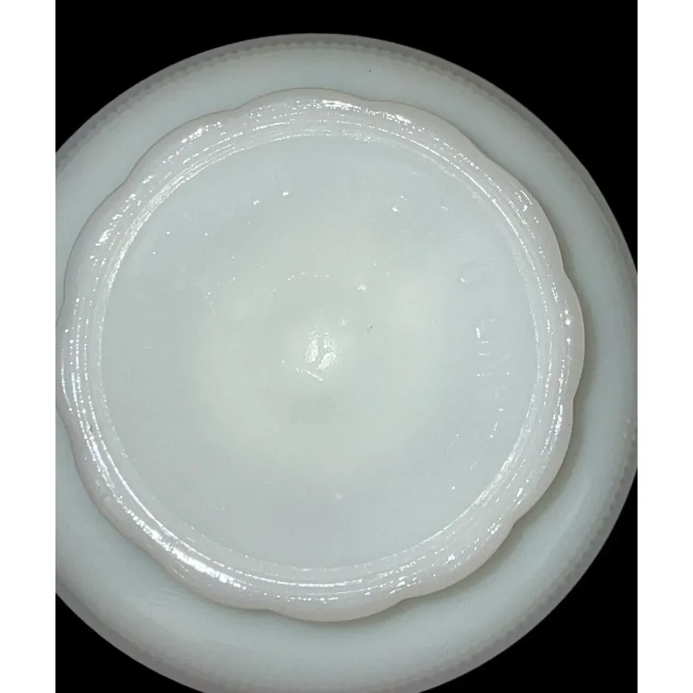 Vintage E.O. Brody Co. Milk‎ Glass Pedestal Bowl Made in USA 5.5